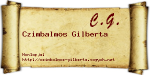 Czimbalmos Gilberta névjegykártya